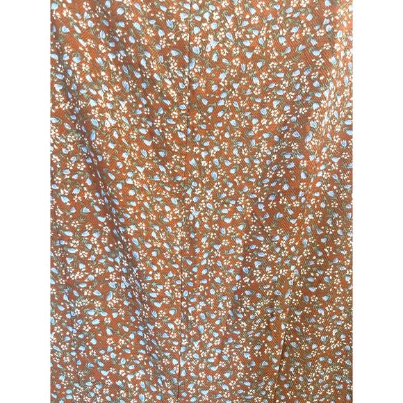 NWT Lulus Admire You Burnt Orange Floral Print Ruffled Long Sleeve Mini Dress M - Picture 9 of 12